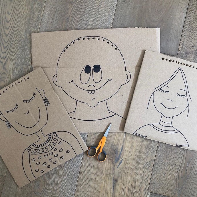 Создаем с детьми портреты людей с волосами Создаем с детьми портреты людей с волосами