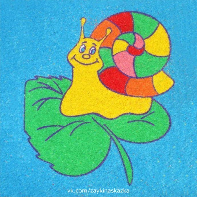 Цветной песок из манки