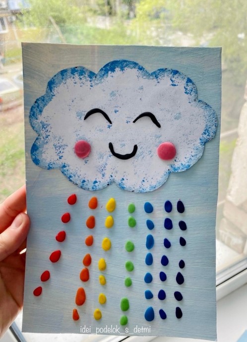 Поделка "Многоцветная тучка"