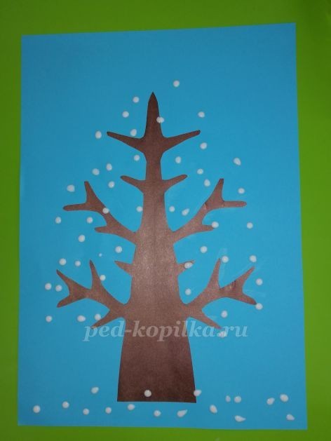 Дерево из цветной бумаги
