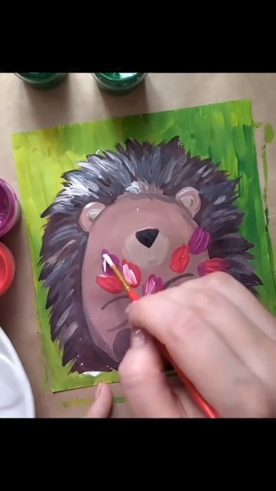 ​Ёжик с цветами