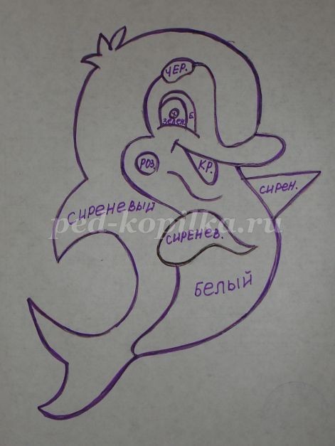 ​Пластинография: дельфин