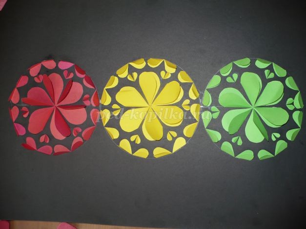 Цветочный светофор из бумаги Цветочный светофор из бумаги