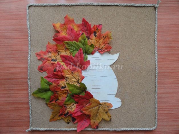 Аппликация с использованием природного материала: ёж в дороге Аппликация с использованием природного материала: ёж в дороге