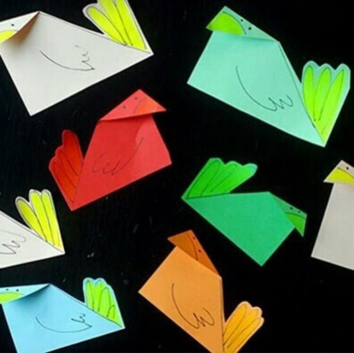Птички из бумаги