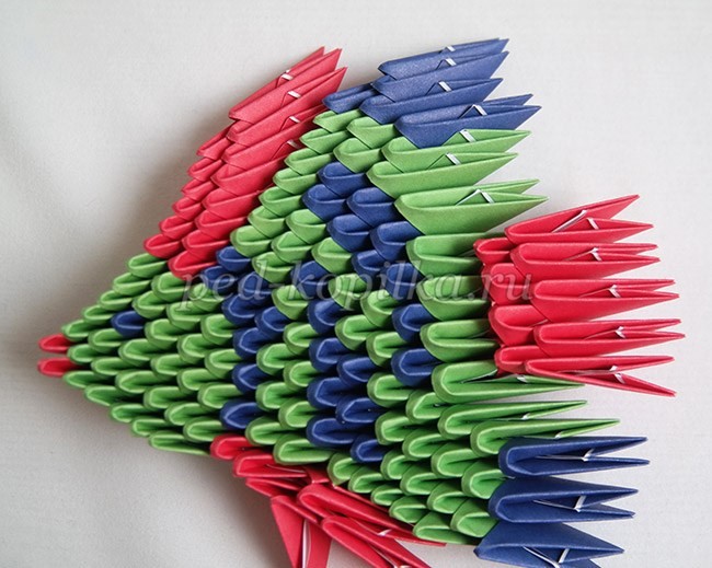 Модульное оригами рыбка: мастер-класс
