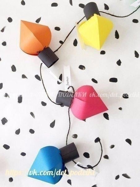Фонарики из цветной бумаги Фонарики из цветной бумаги