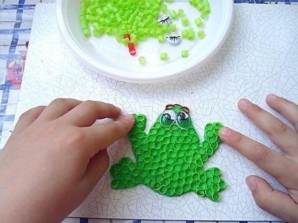 Мозаика из коктейльных трубочек Мозаика из коктейльных трубочек