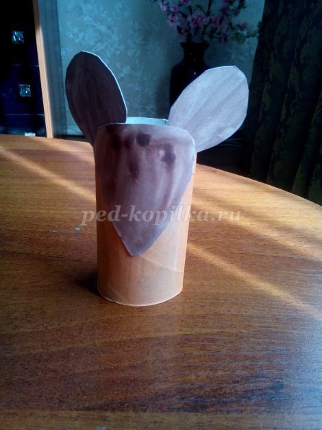 Мышка из рулона туалетной бумаги своими руками Мышка из рулона туалетной бумаги своими руками