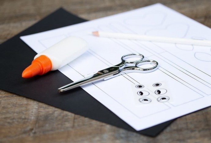 Объёмный черный кот Объёмный черный кот