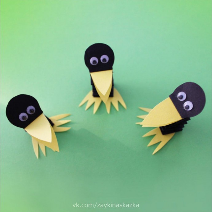 Галчонок из бумаги