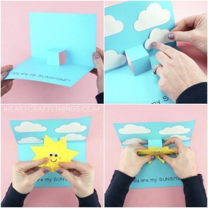 Открытка с объёмным солнышком Открытка с объёмным солнышком