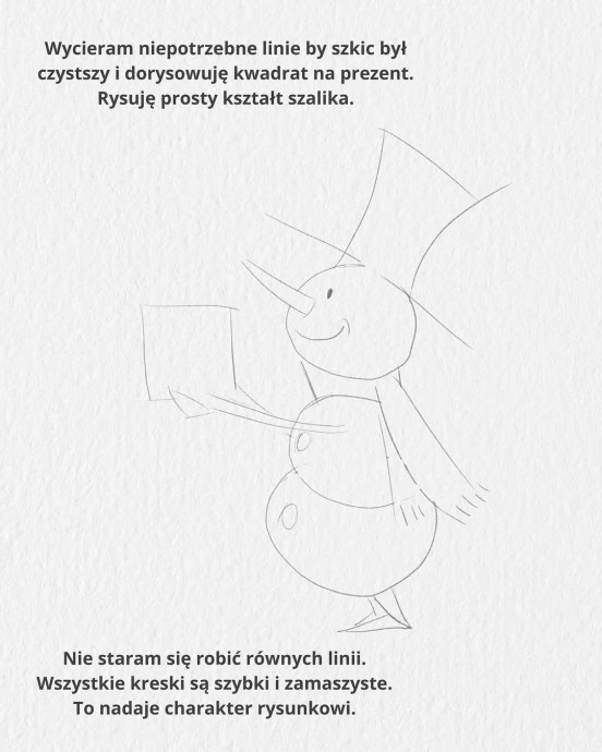 Рисуем щедрого снеговика с подарками Рисуем щедрого снеговика с подарками