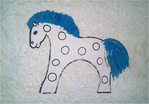 Мастер-класс по изготовлению картины "Синяя лошадка": часть 2 Мастер-класс по изготовлению картины "Синяя лошадка": часть 2