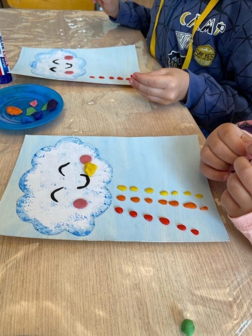 Поделка "Многоцветная тучка"