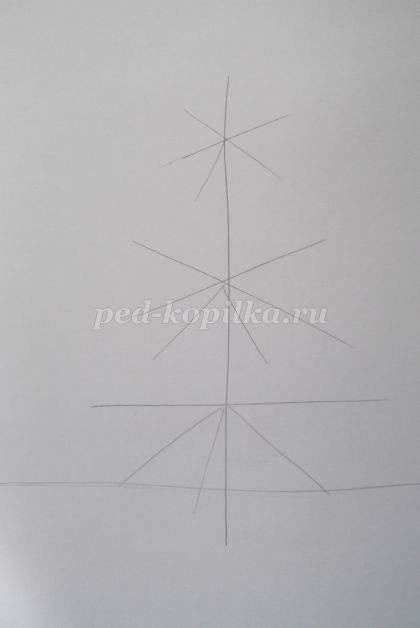 Как нарисовать ель акварелью: часть 1