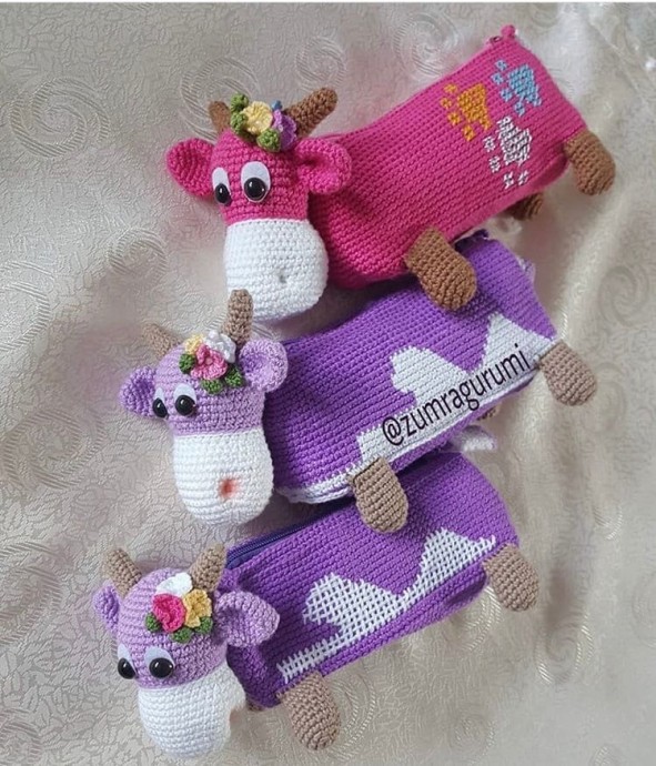 Коровка из пряжи Коровка из пряжи