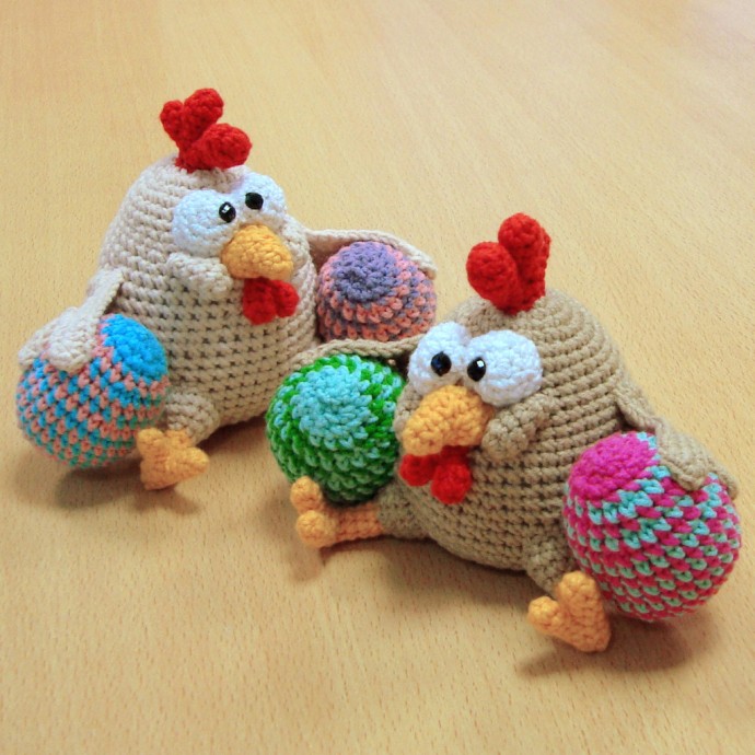 Пасхальная курочка крючком