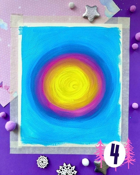 Рисуем новогодний уличный фонарь