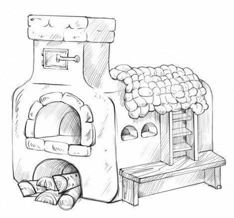 Рисуем печь Рисуем печь