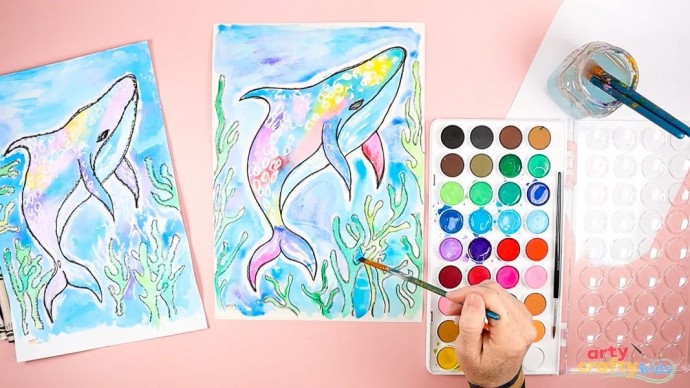 ​Рисуем с детьми китовую акулу