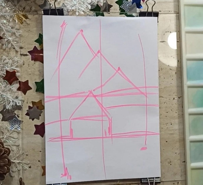 Рисуем снежный пейзаж