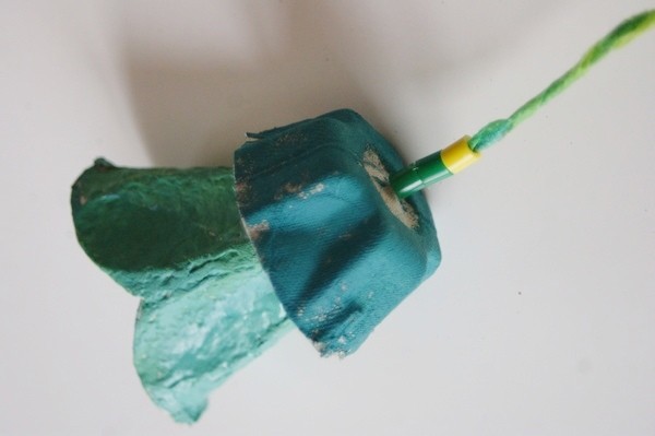 Рыбка из картонной упаковки для яиц Рыбка из картонной упаковки для яиц