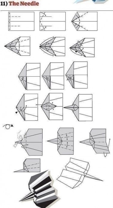 ​Эскадрилья самолетов в технике оригами