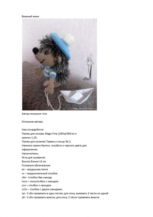 Маленький ёжик в беретике