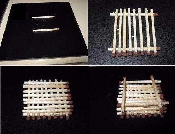 Последовательность сборки спичечного домика Последовательность сборки спичечного домика