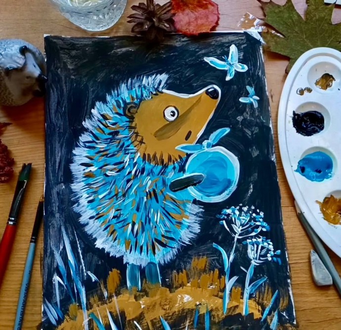 Рисуем ёжика в тумане Рисуем ёжика в тумане