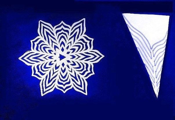 Делаем снежинки по красивым шаблонам Делаем снежинки по красивым шаблонам
