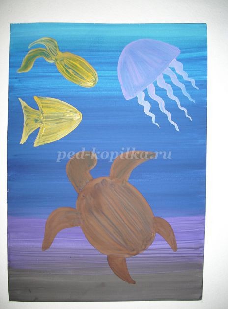 Как нарисовать подводный мир красками