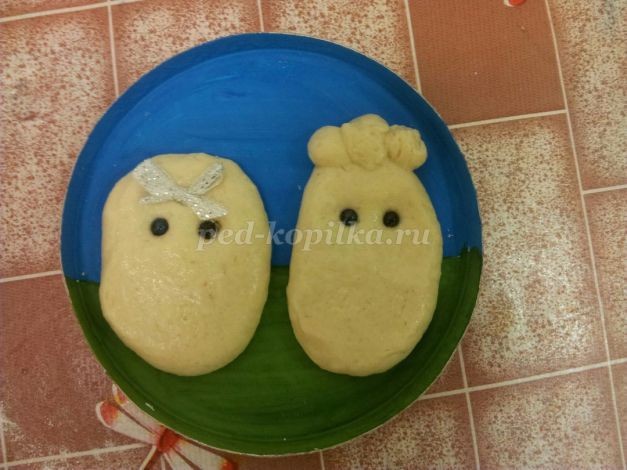 Как сделать цыплят из соленого теста: часть 2