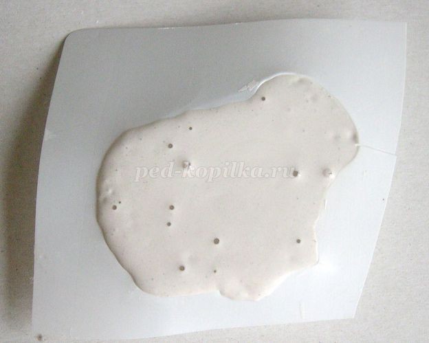 Жемчужная овечка из гипса детскими руками: часть 1 Жемчужная овечка из гипса детскими руками: часть 1