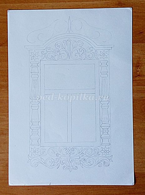 ​Деревянная архитектура на уроках рисования: часть 2