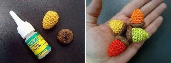 Вяжем жёлуди и листочки Вяжем жёлуди и листочки