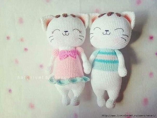 Необычайно милые котики крючком Необычайно милые котики крючком