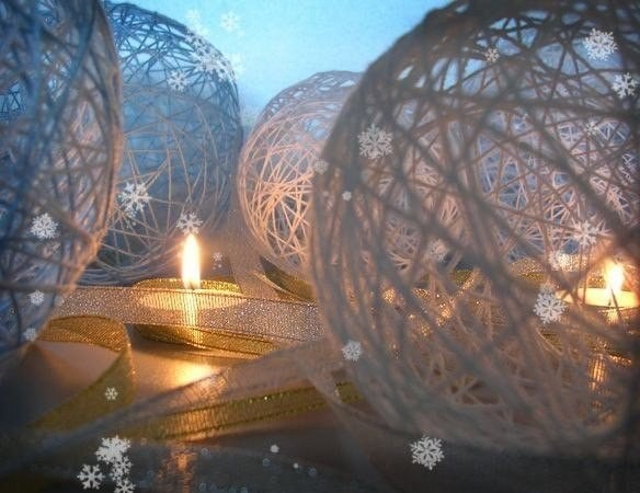 Новогодние шары из ниток Новогодние шары из ниток