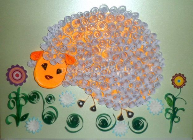 Овечка в технике квиллинг детскими руками: часть 2 Овечка в технике квиллинг детскими руками: часть 2