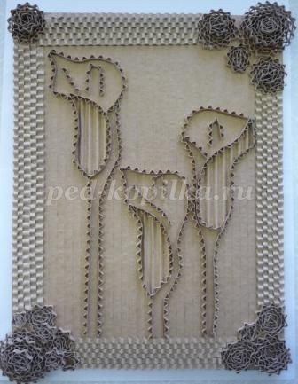 Панно из упаковочного картона: часть 2 Панно из упаковочного картона: часть 2