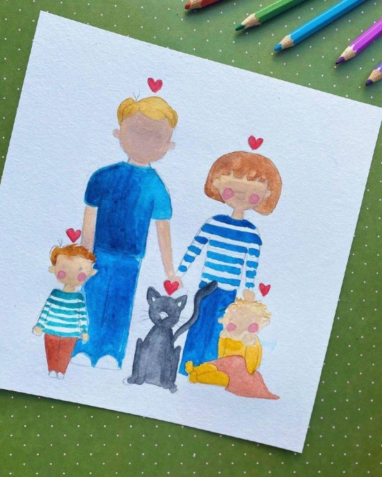 Рисуем картину "Моя семья" Рисуем картину "Моя семья"