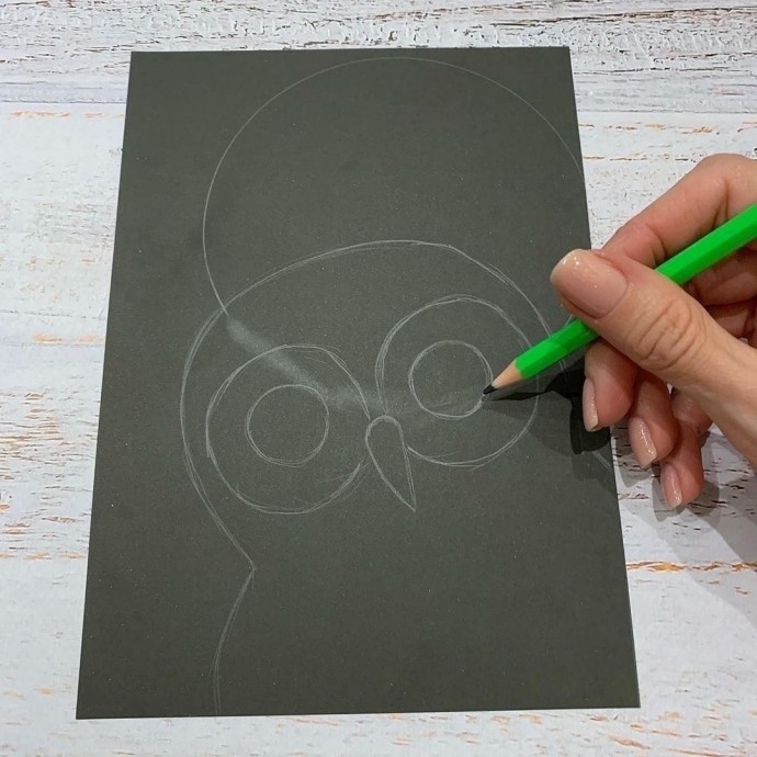 Рисуем ночную сову