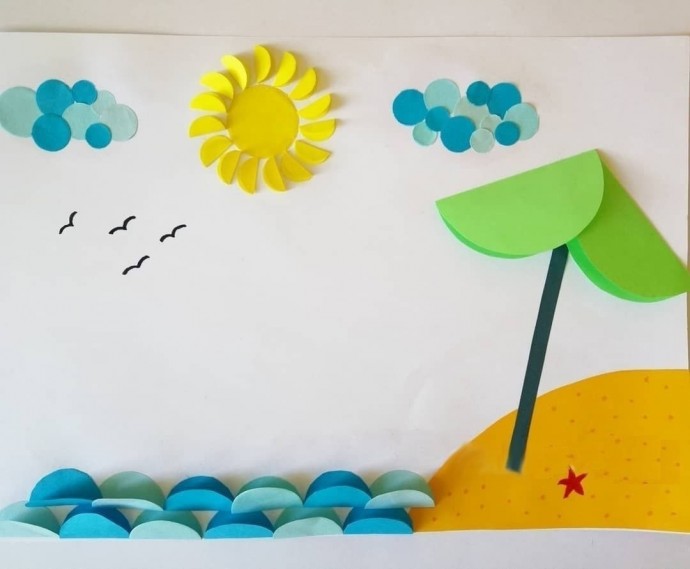 Объёмные летние аппликации