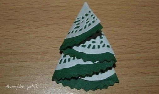 Новогодние елочки из салфеток Новогодние елочки из салфеток