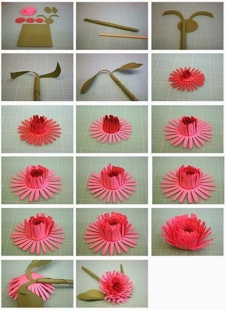 Объемные цветы из бумаги