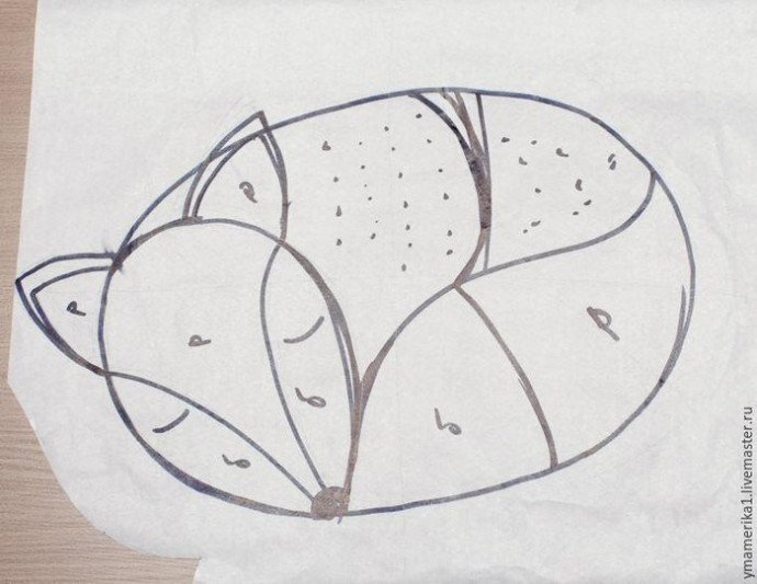 Подушка-игрушка в виде лисички Подушка-игрушка в виде лисички