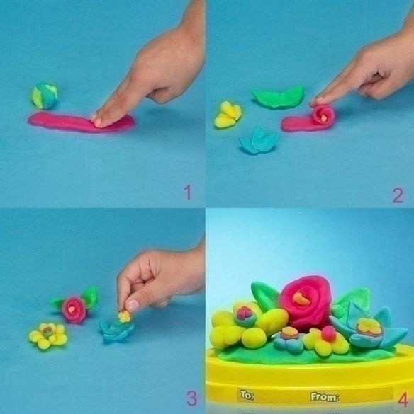 Учим детей лепить из пластилина