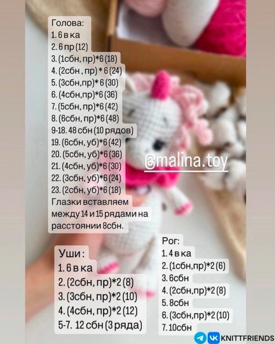 Единорожка из пряжи Единорожка из пряжи