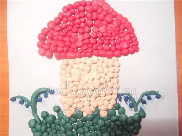 Пластилинография "Фантазийный грибок" Пластилинография "Фантазийный грибок"